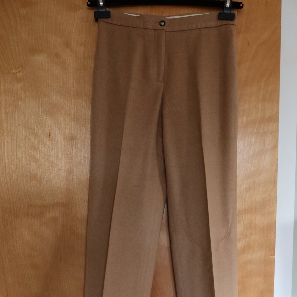 Michael Kors Collection camel/tan pants 100% camel hair sz 4 Made in Italy SOFT!